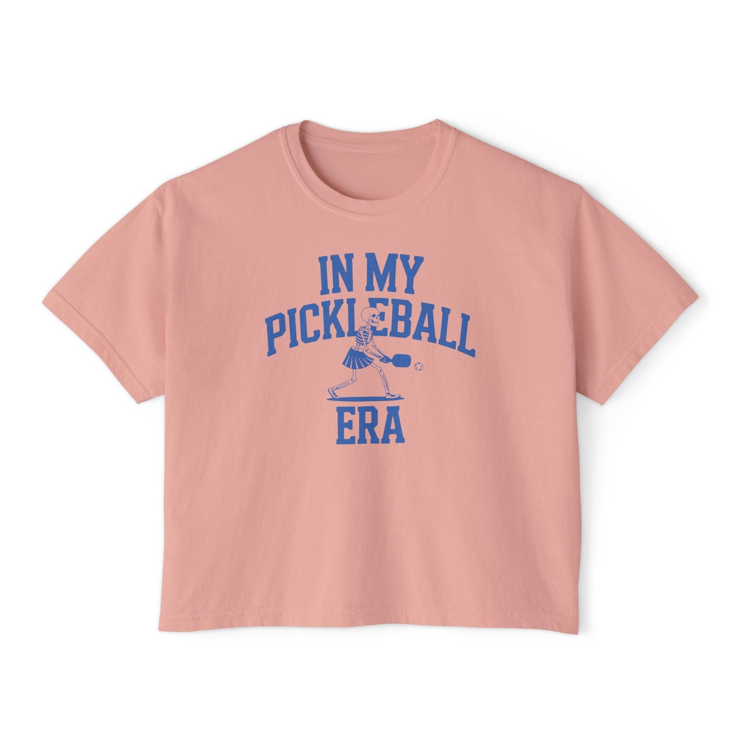 Pickleball Era Skeleton Women's Boxy Crop Tee