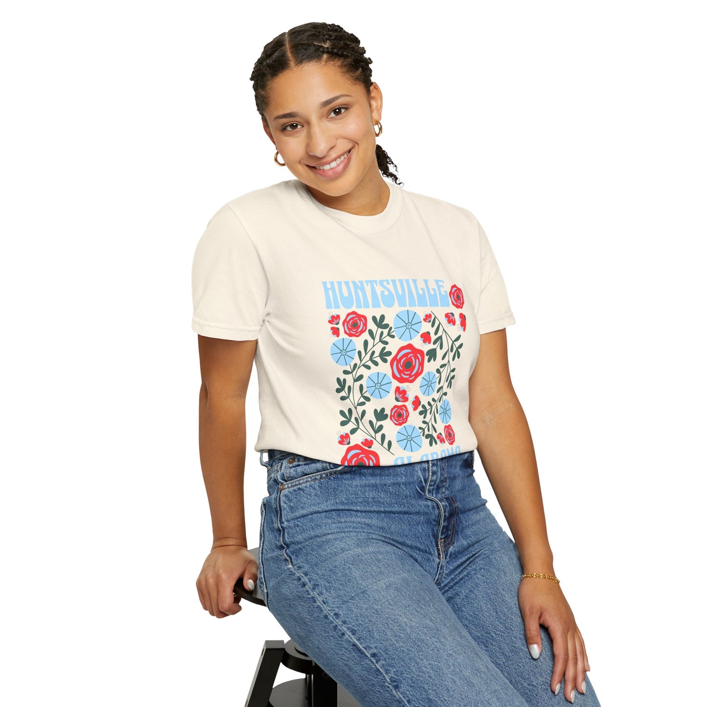 Floral Huntsville 100% Cotton T-Shirt