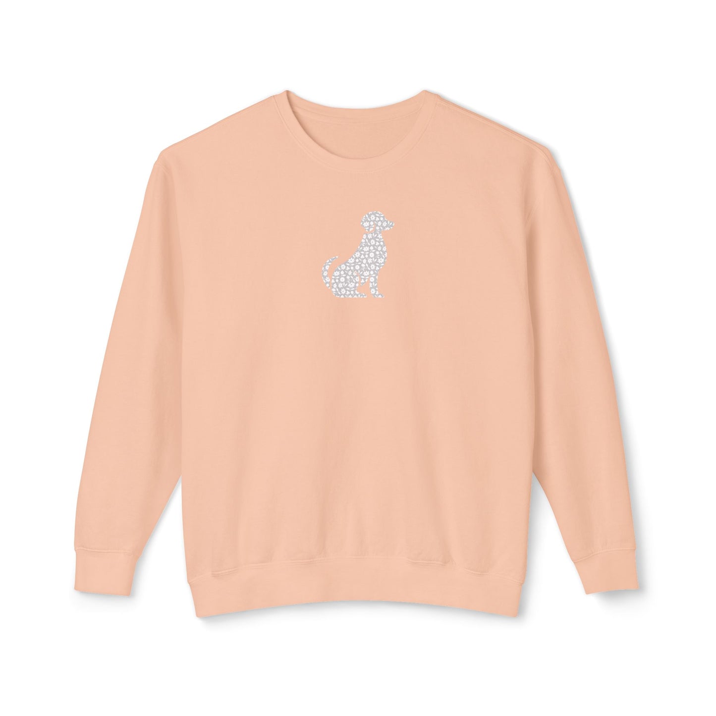 Dog Floral Silhouette Lightweight Sweatshirt