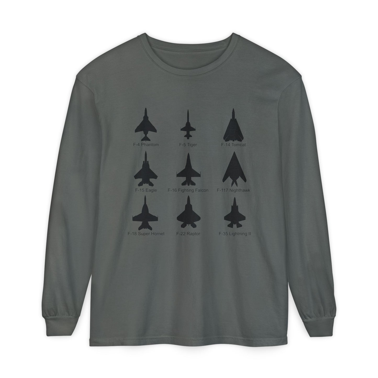 United States Fighter Jets Graphic Long Sleeve Tee