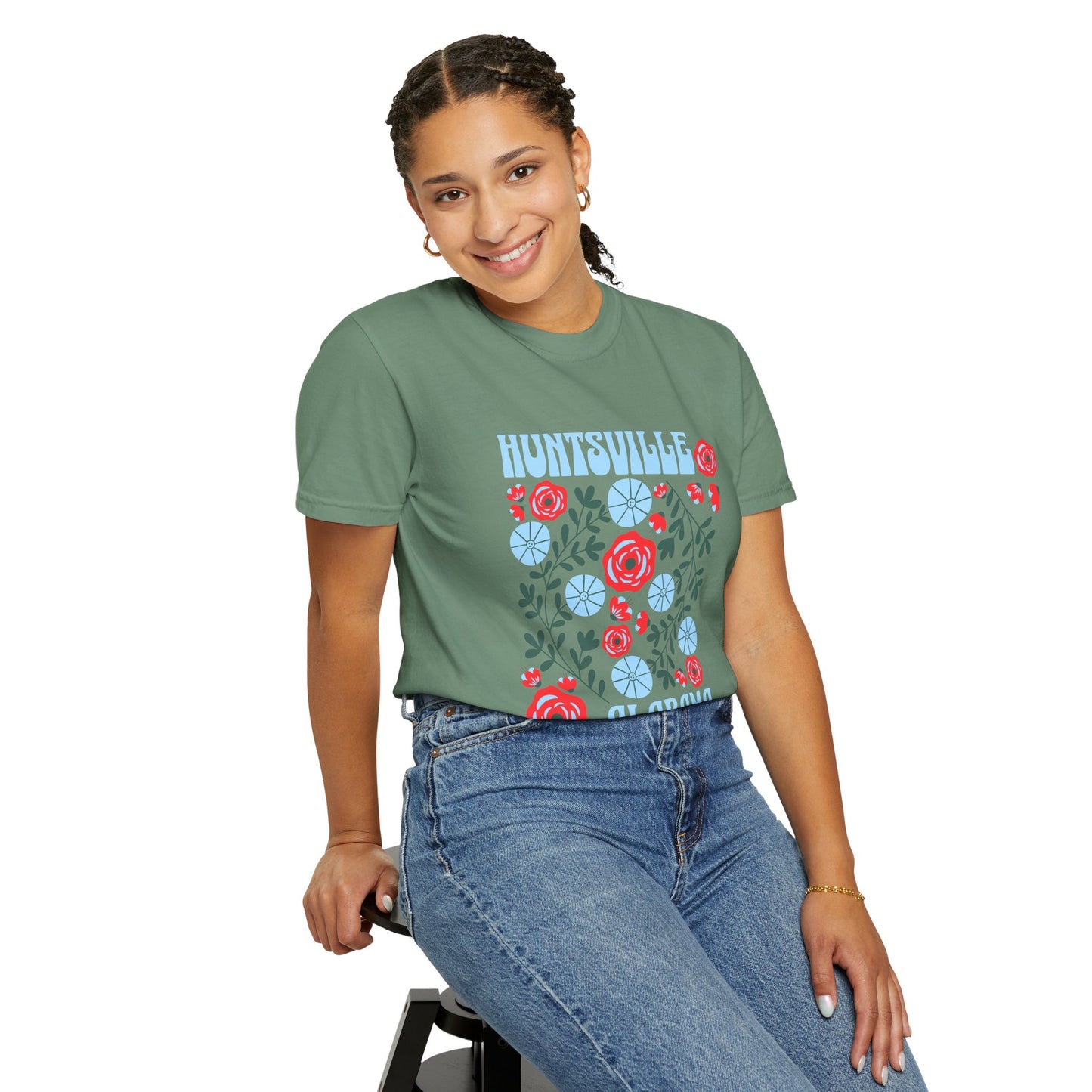 Floral Huntsville 100% Cotton T-Shirt