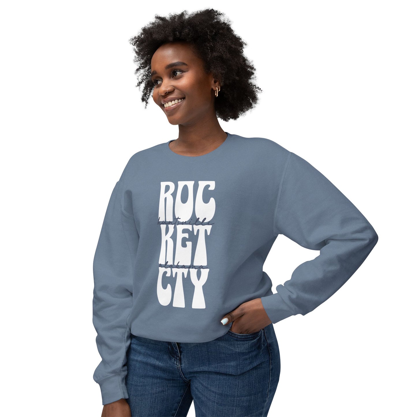 Rocket City Block Lettering Lightweight Sweatshirt