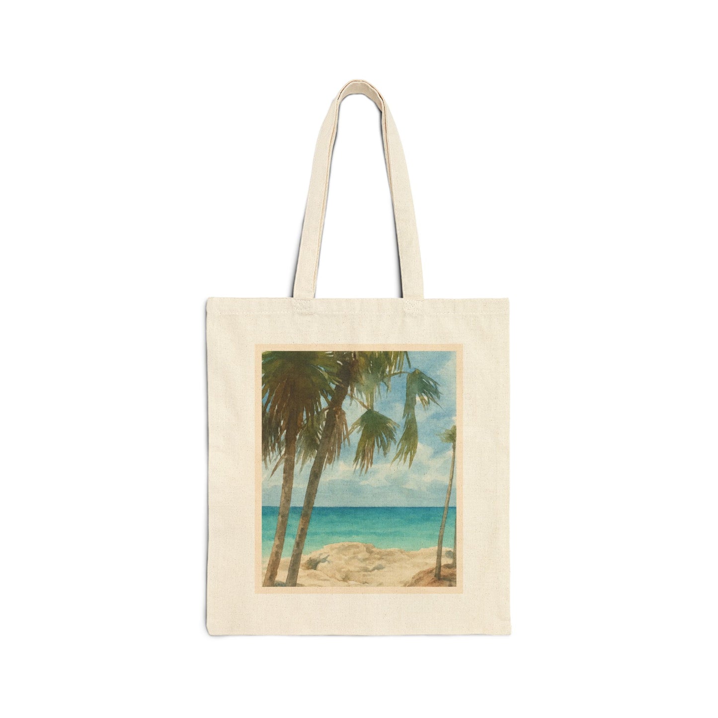 Tropical Beach Watercolor Tote