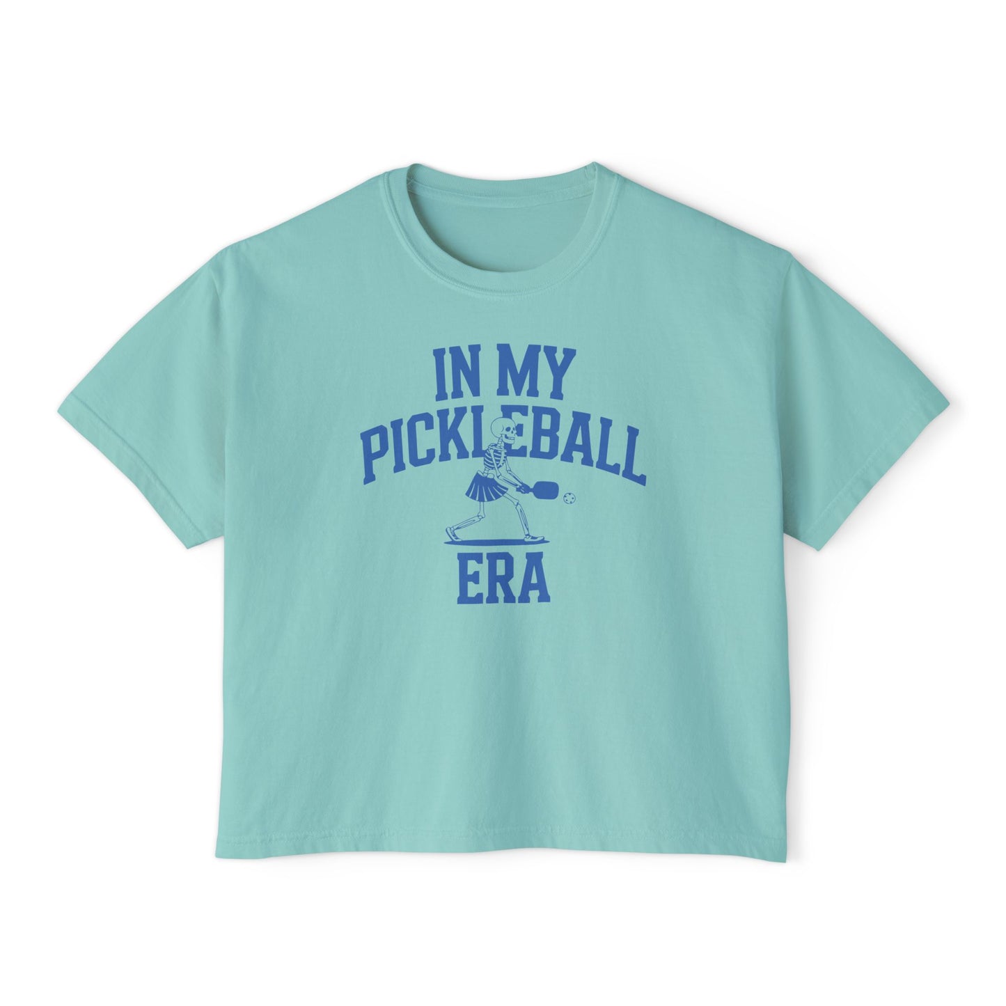 Pickleball Era Skeleton Women's Boxy Crop Tee