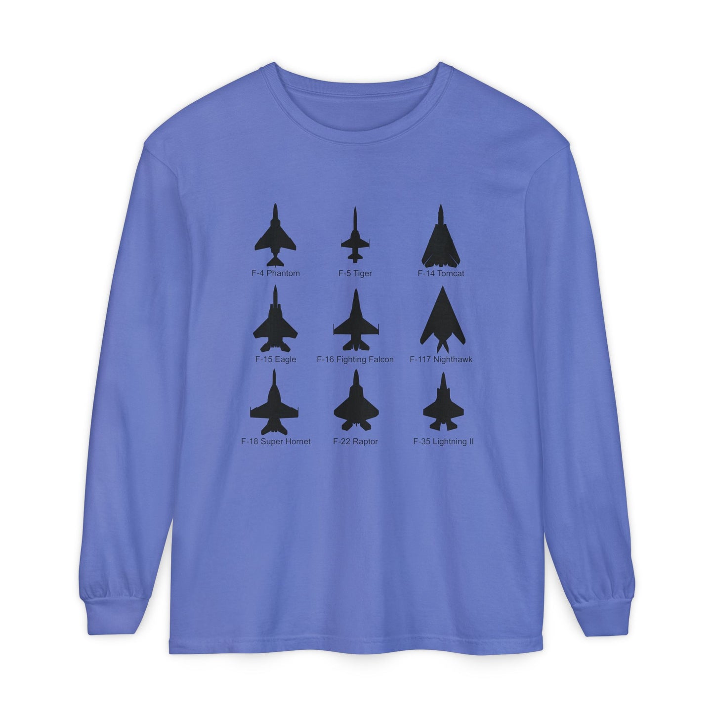 United States Fighter Jets Graphic Long Sleeve Tee