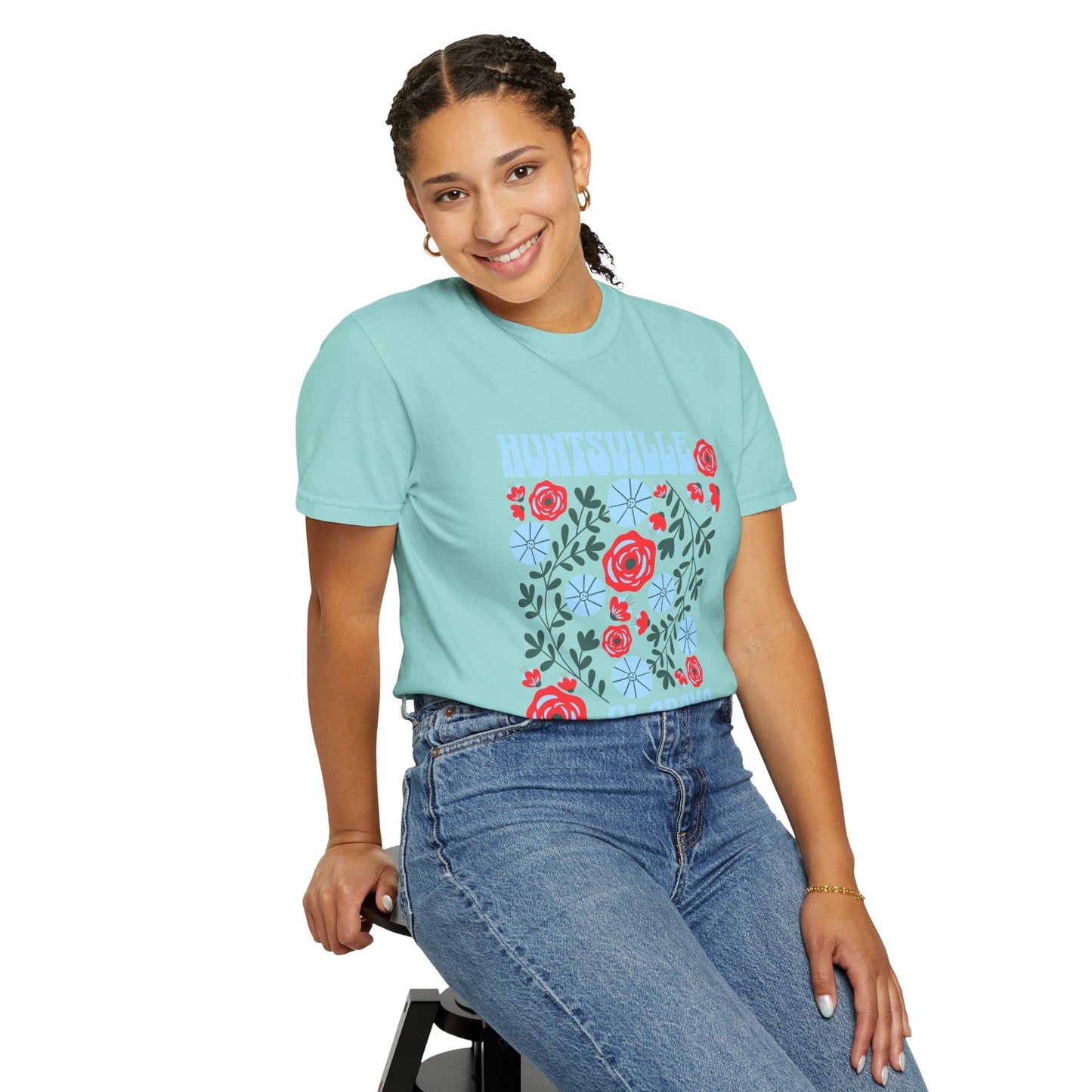 Floral Huntsville 100% Cotton T-Shirt
