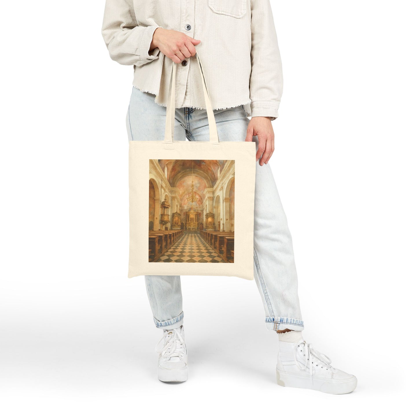 Church of the Annunciation in Ljubljana Watercolor Tote