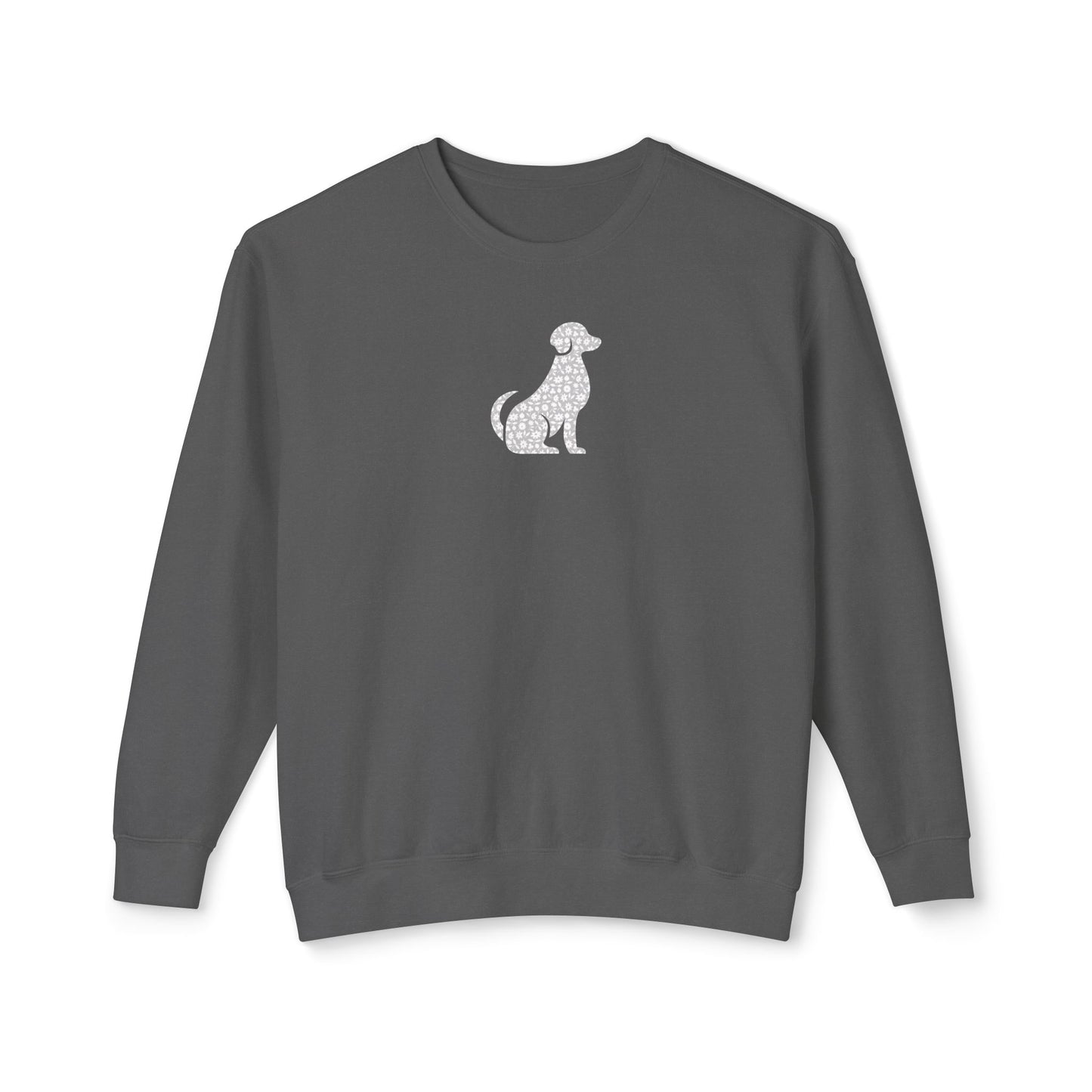 Dog Floral Silhouette Lightweight Sweatshirt