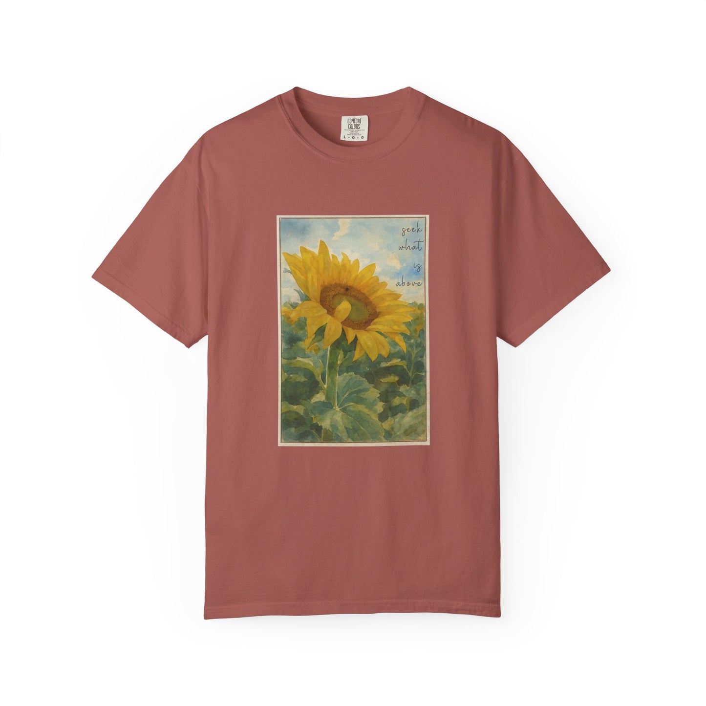 Sunflower (Seek what is Above) Watercolor T-Shirt