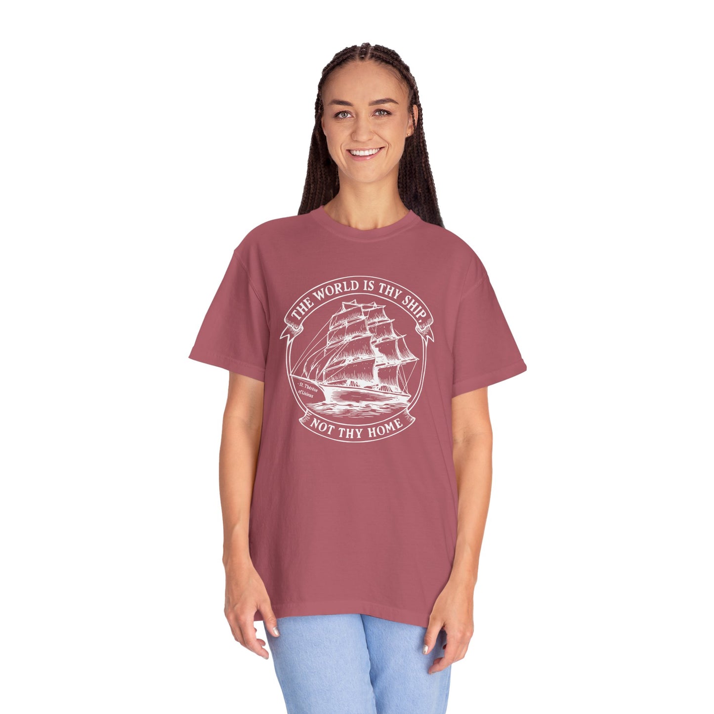 Saint Thérèse of Lisieux - World is Thy Ship - Graphic T-Shirt