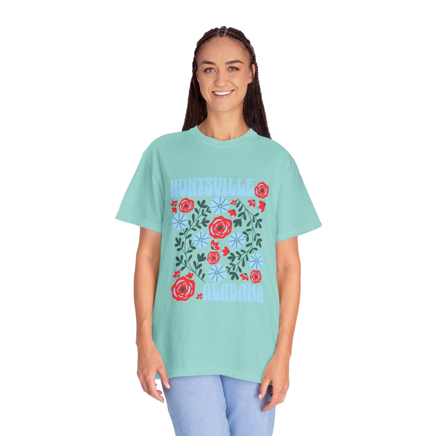 Floral Huntsville 100% Cotton T-Shirt