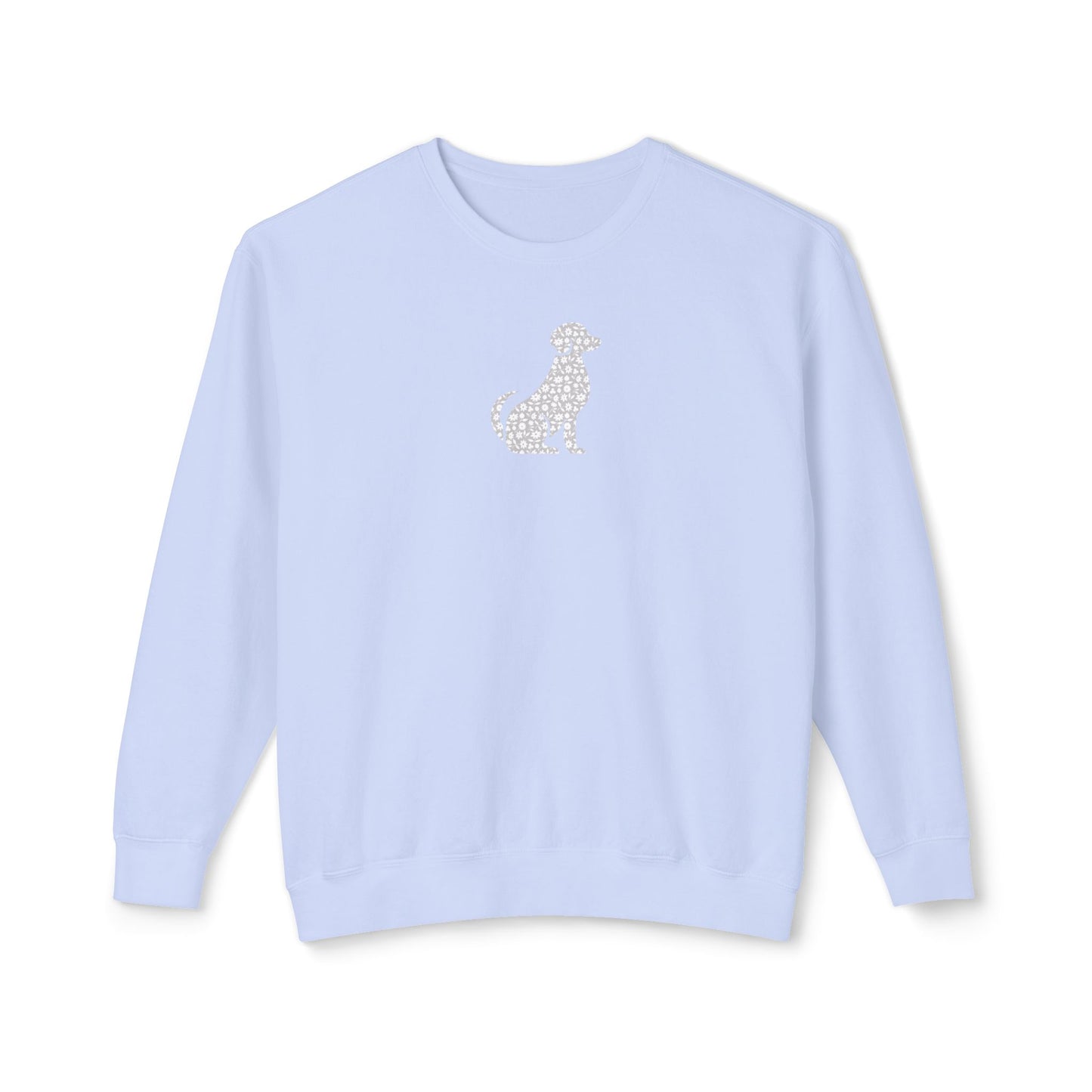 Dog Floral Silhouette Lightweight Sweatshirt