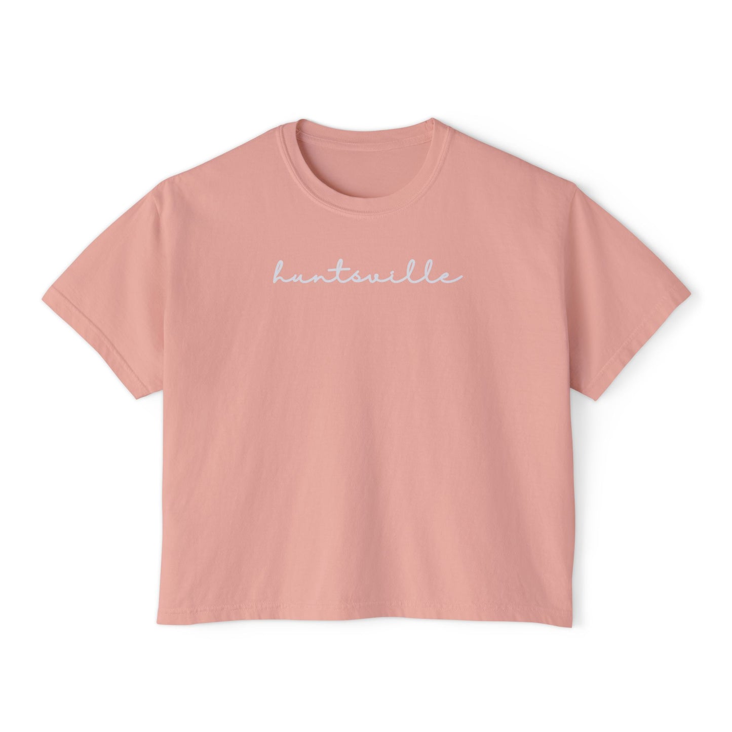 Huntsville Script Women's Boxy Crop T-Shirt