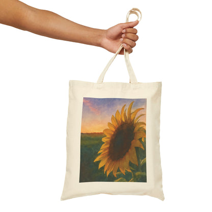 Sunflower at Sunset Watercolor Tote