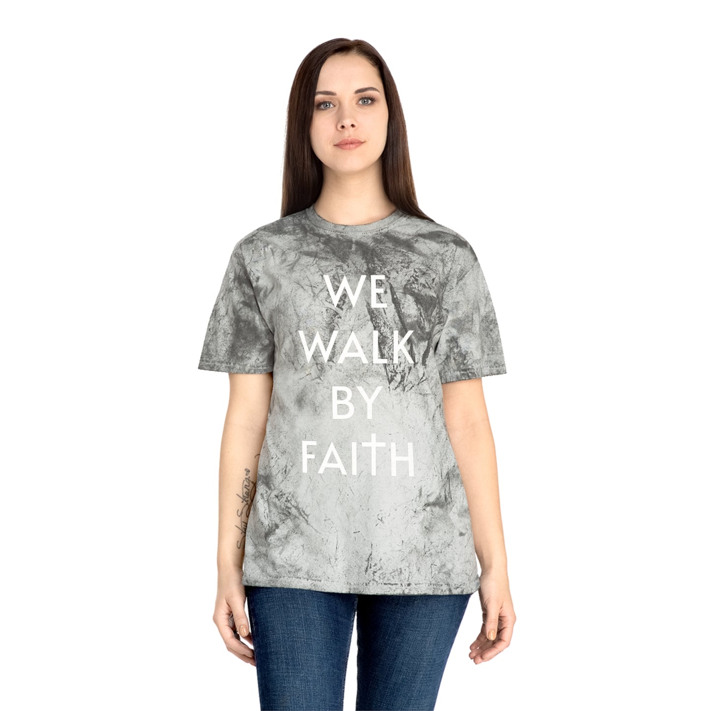 2 Corinthians 5:7 - We Walk By Faith - Tye Dye Version T-Shirt
