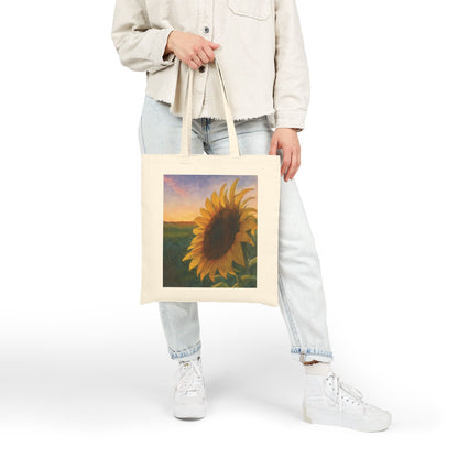 Sunflower at Sunset Watercolor Tote