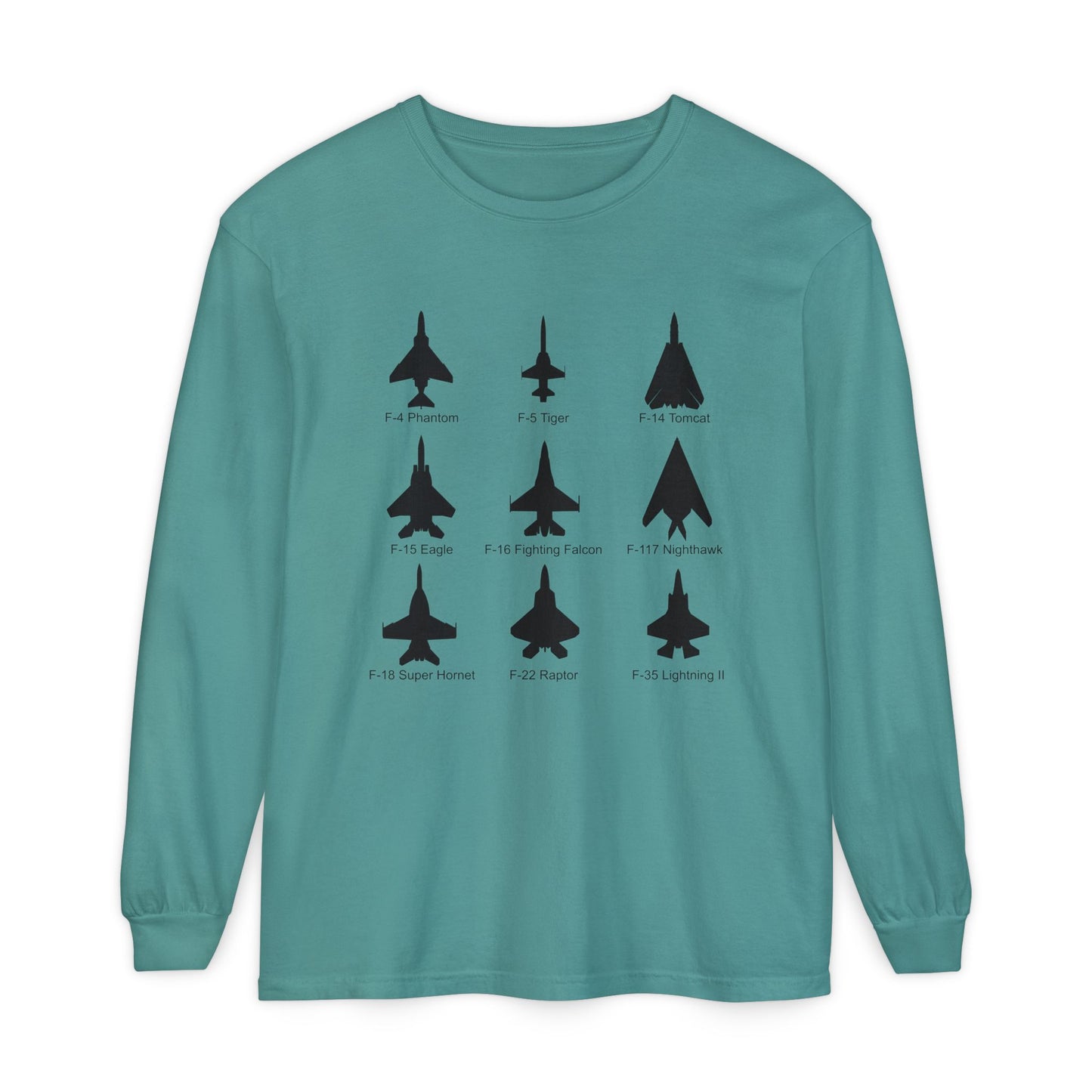 United States Fighter Jets Graphic Long Sleeve Tee
