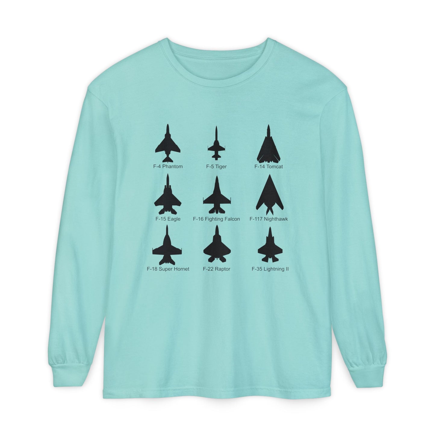 United States Fighter Jets Graphic Long Sleeve Tee