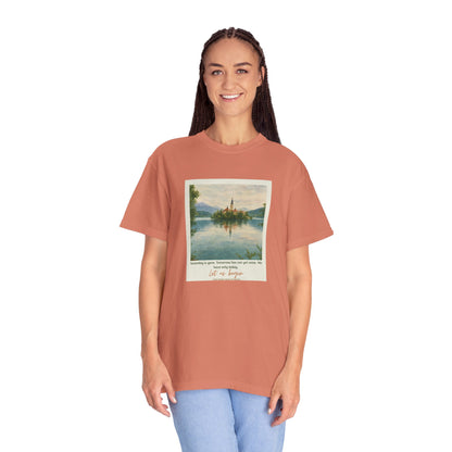 Lake Bled Watercolor Graphic with Saint Mother Teresa Quote T-Shirt