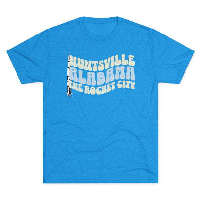 Huntsville AL Rocket City Wavy Font T-Shirt