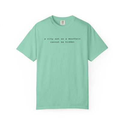 Matthew 5:14 - A City Set on a Mountain - Graphic T-Shirt