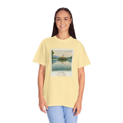Lake Bled Watercolor Graphic with Saint Mother Teresa Quote T-Shirt