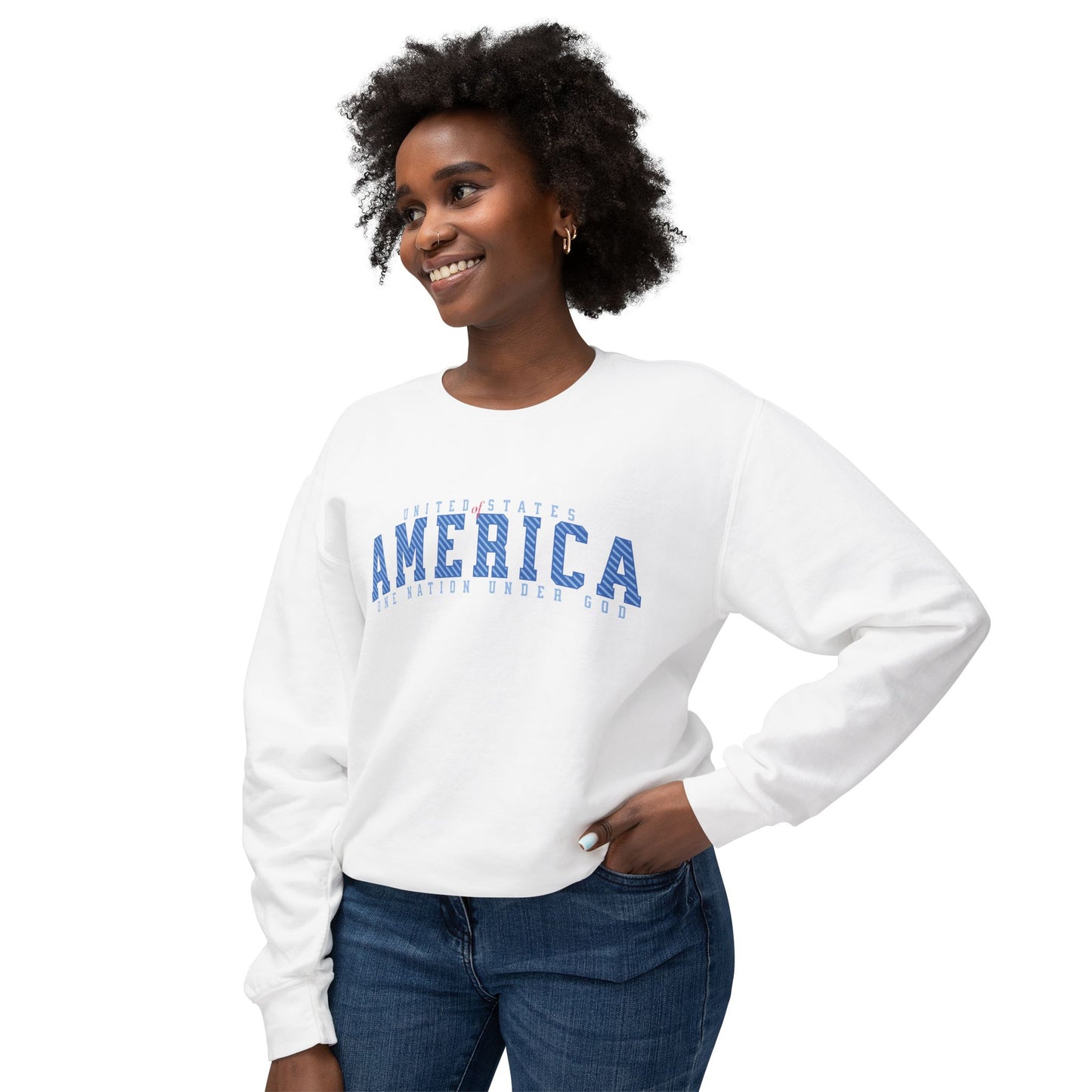 USA One Nation Under God Lightweight Sweatshirt