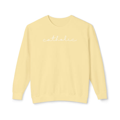 Catholic Script Lightweight Sweatshirt