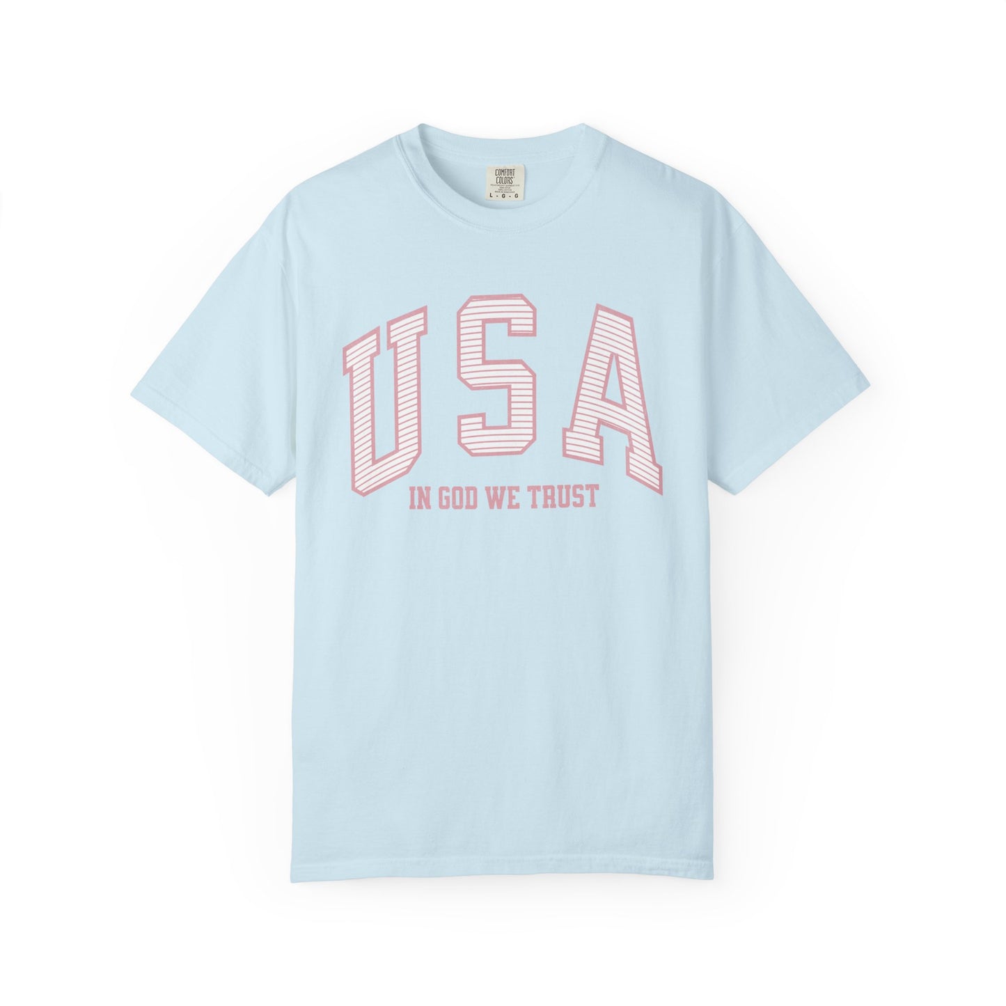 USA - In God We Trust - Distressed Stripe T-Shirt
