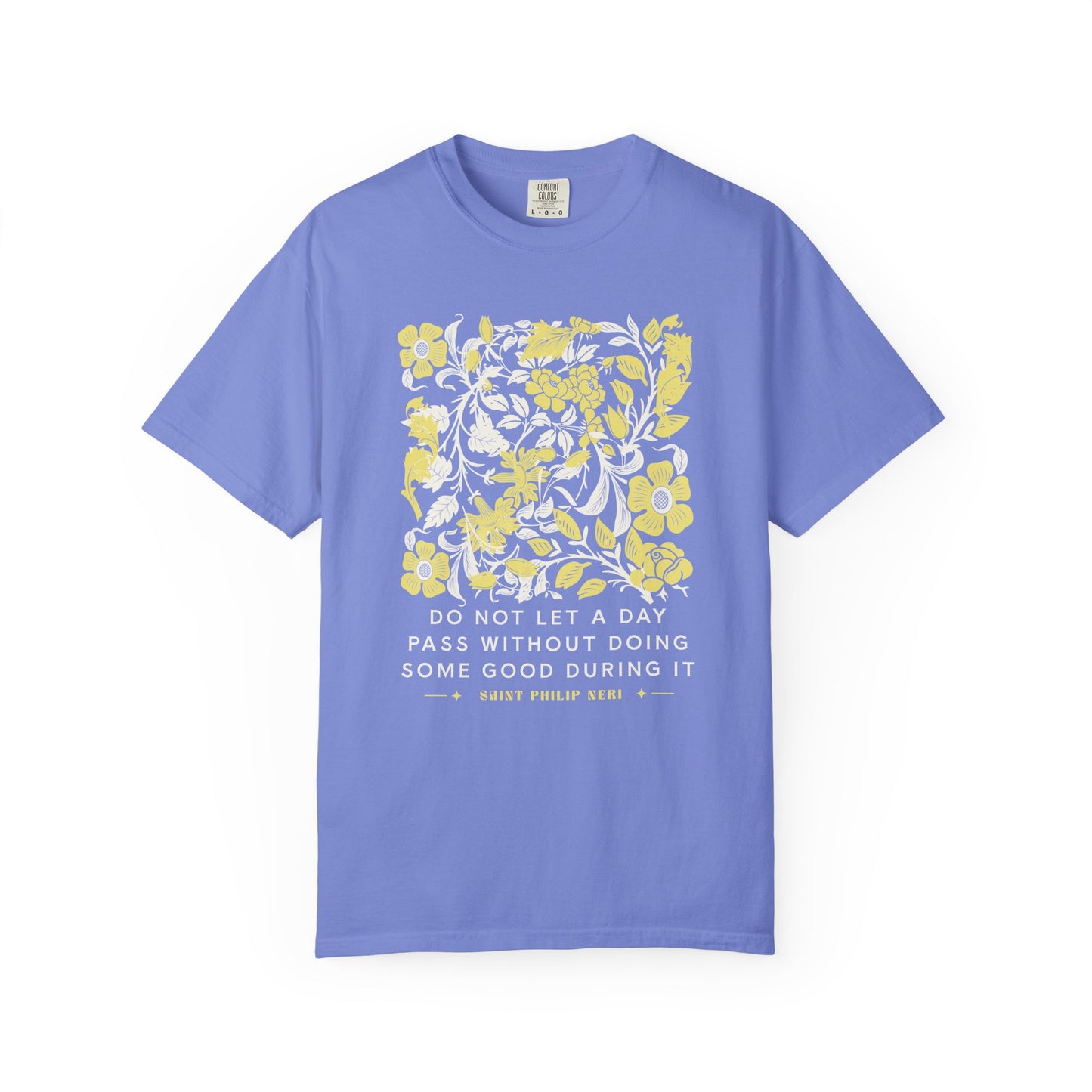 Saint Philip Neri Floral Graphic T-Shirt
