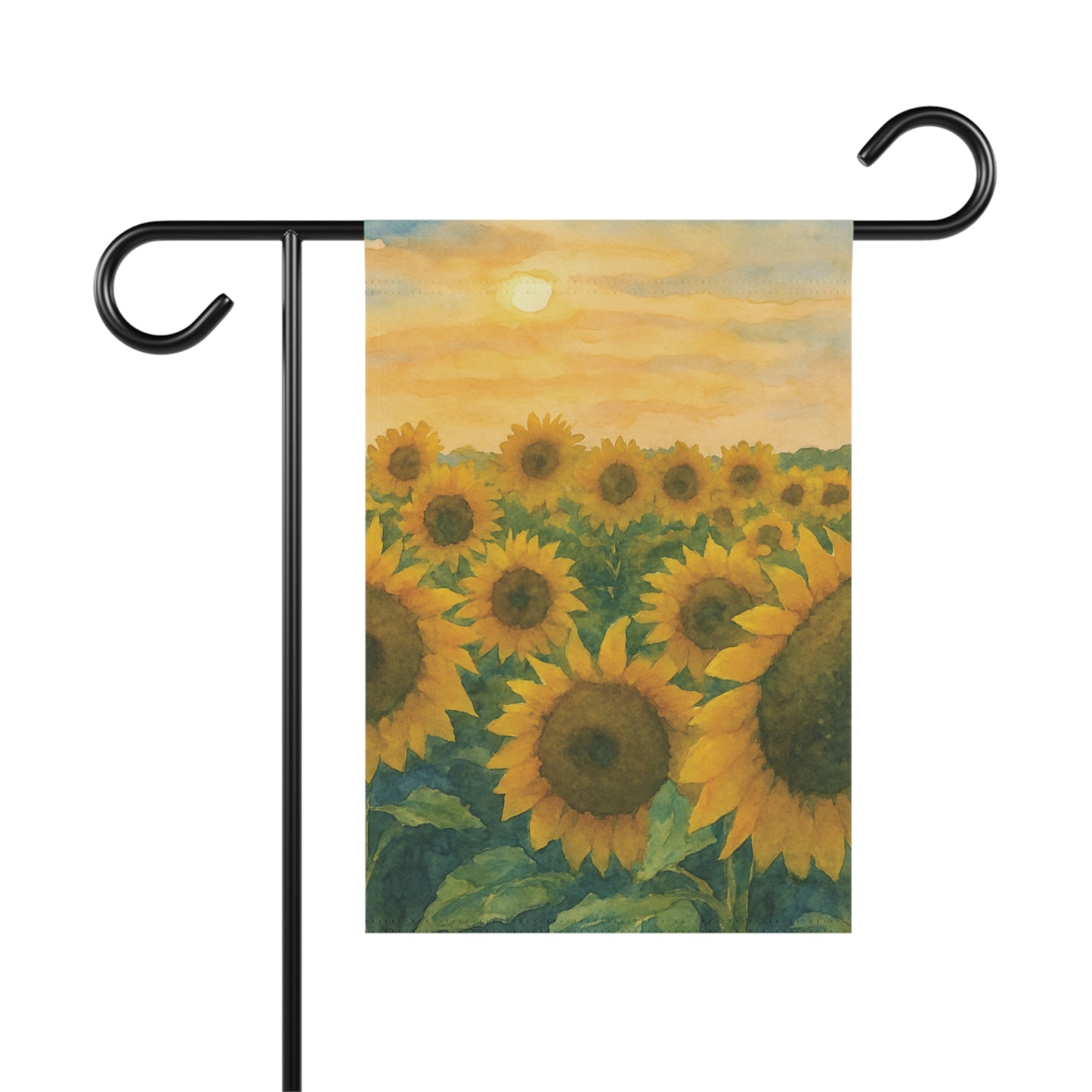 Sunflower Field at Sunset Outdoor Garden Flag