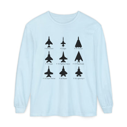 United States Fighter Jets Graphic Long Sleeve Tee