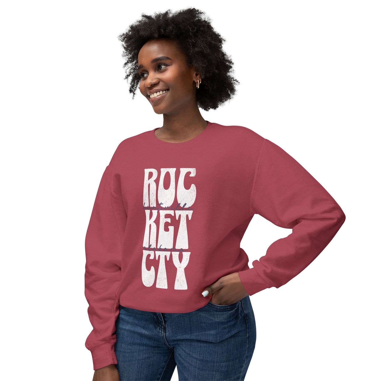 Rocket City Block Lettering Lightweight Sweatshirt