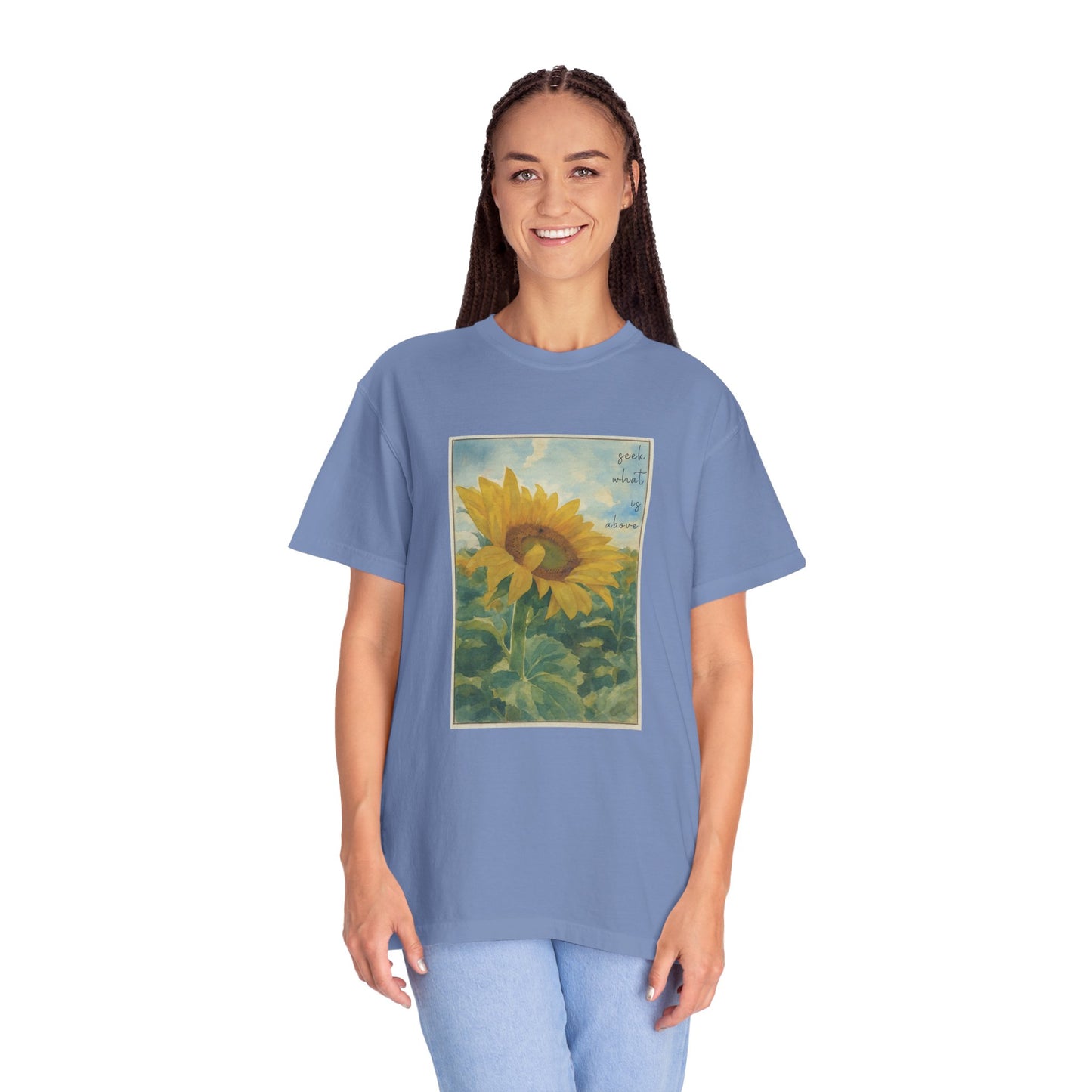 Sunflower (Seek what is Above) Watercolor T-Shirt