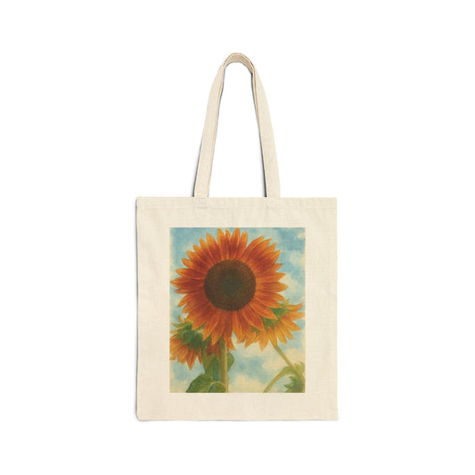 Sunflower (Bicolor) Watercolor Tote