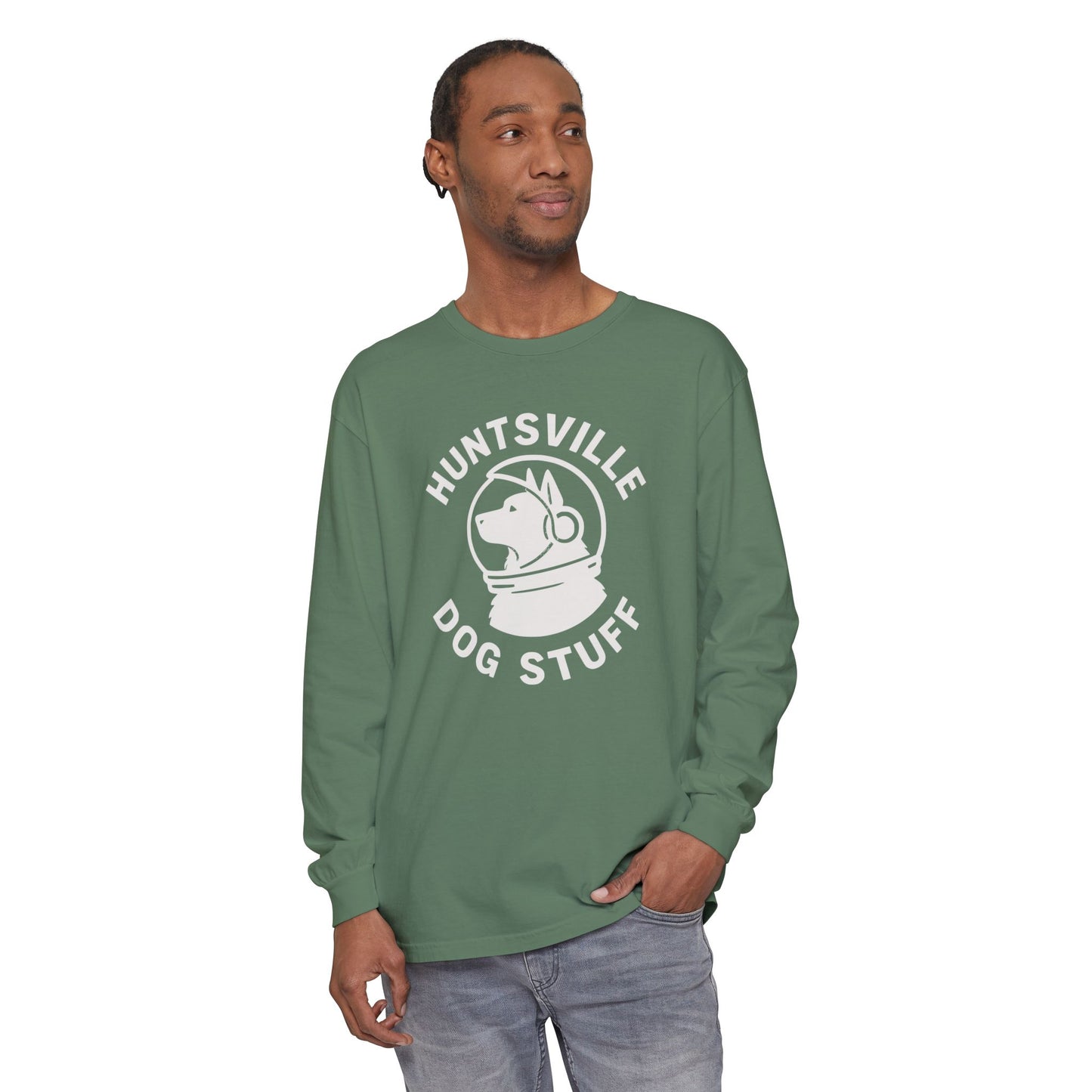 Huntsville Dog Stuff Long Sleeve T-Shirt - Plain Back