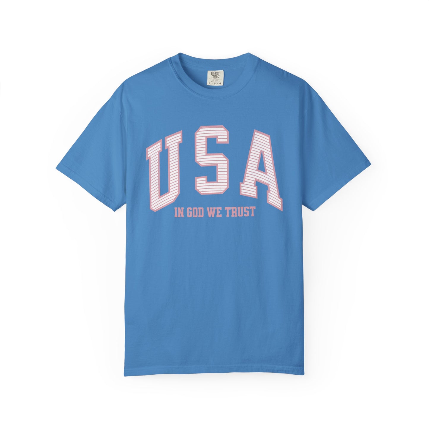 USA - In God We Trust - Distressed Stripe T-Shirt