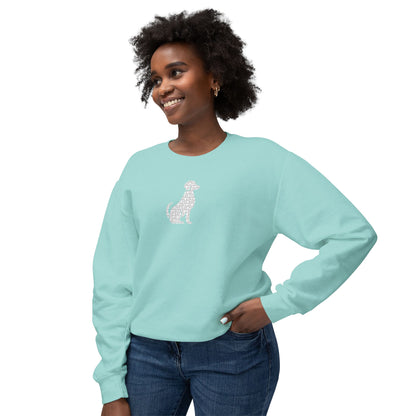 Dog Floral Silhouette Lightweight Sweatshirt