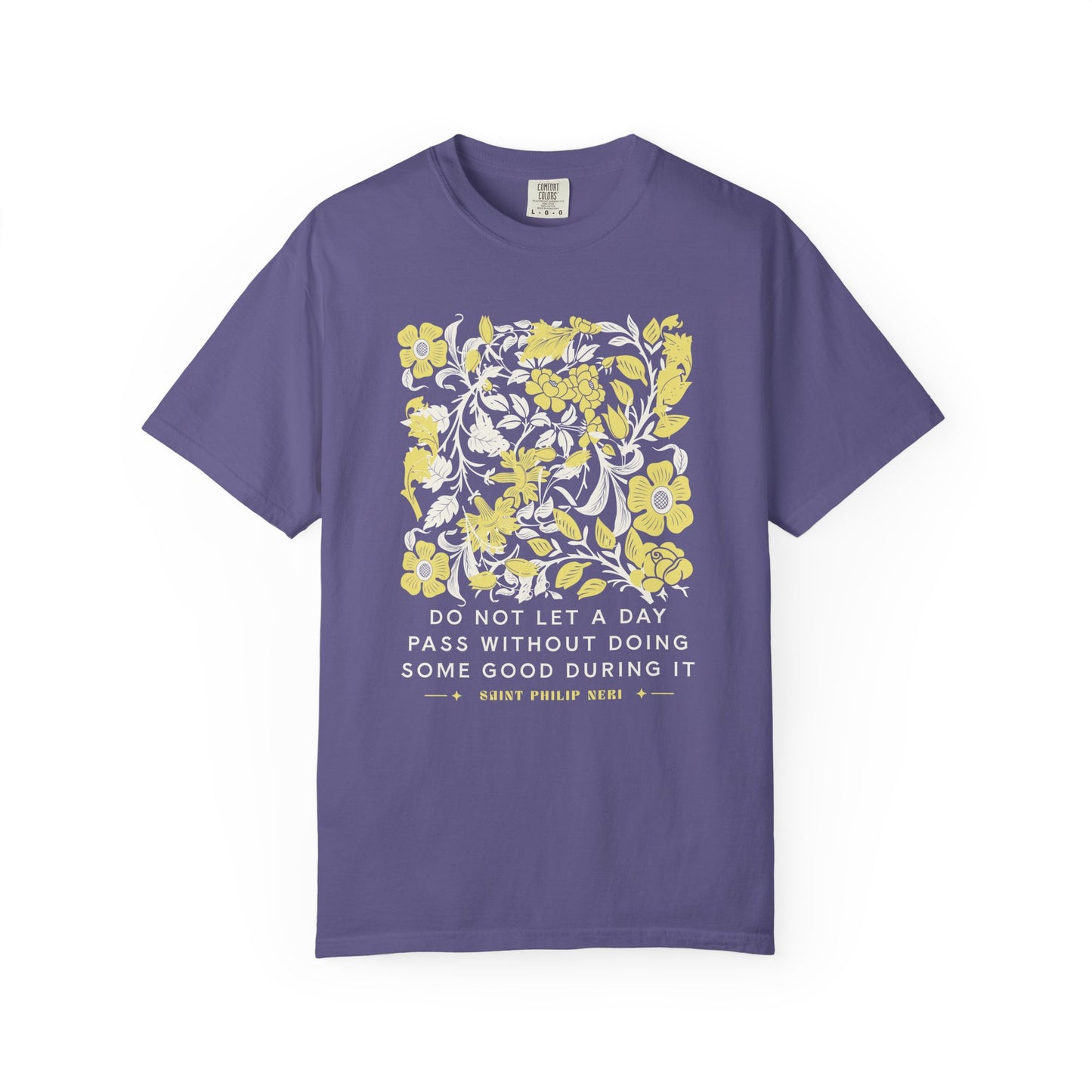 Saint Philip Neri Floral Graphic T-Shirt