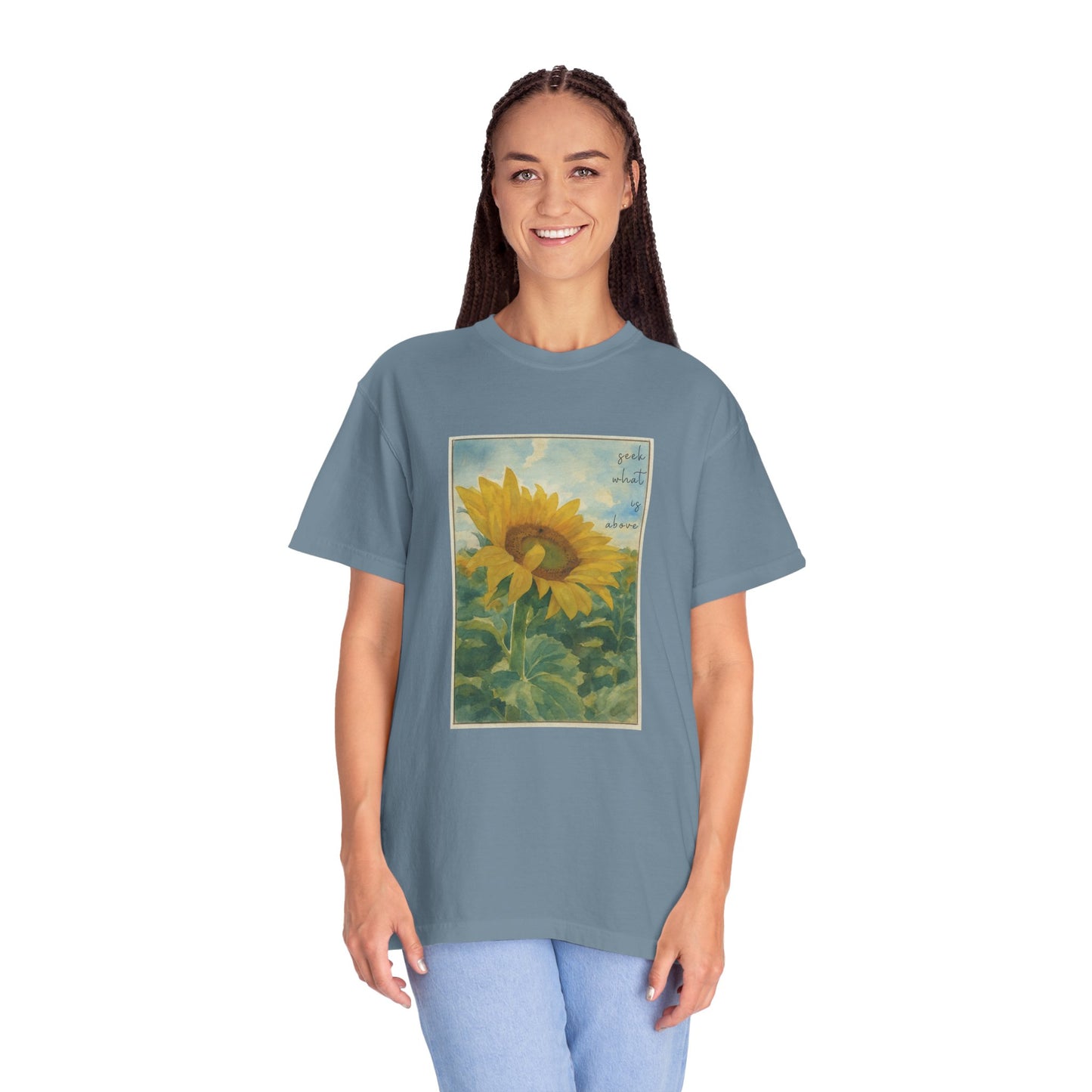Sunflower (Seek what is Above) Watercolor T-Shirt