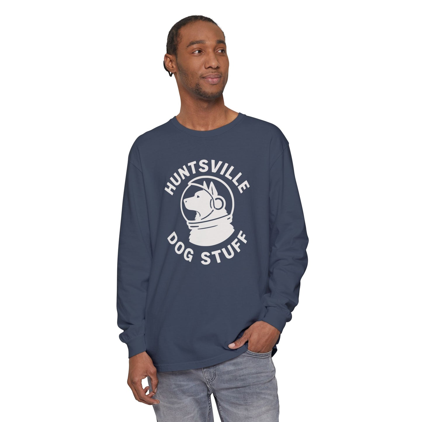Huntsville Dog Stuff Long Sleeve T-Shirt - Plain Back
