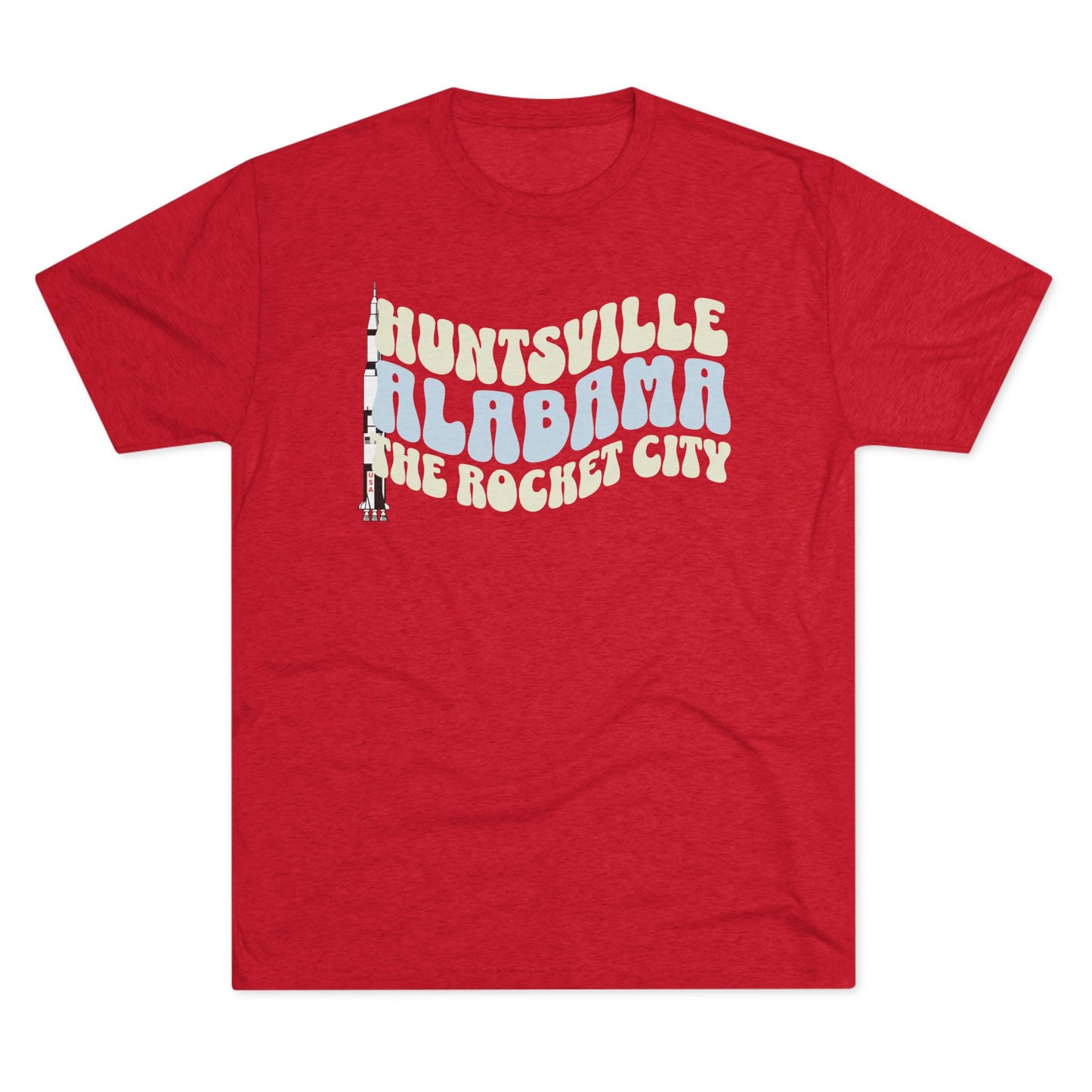 Huntsville AL Rocket City Wavy Font T-Shirt