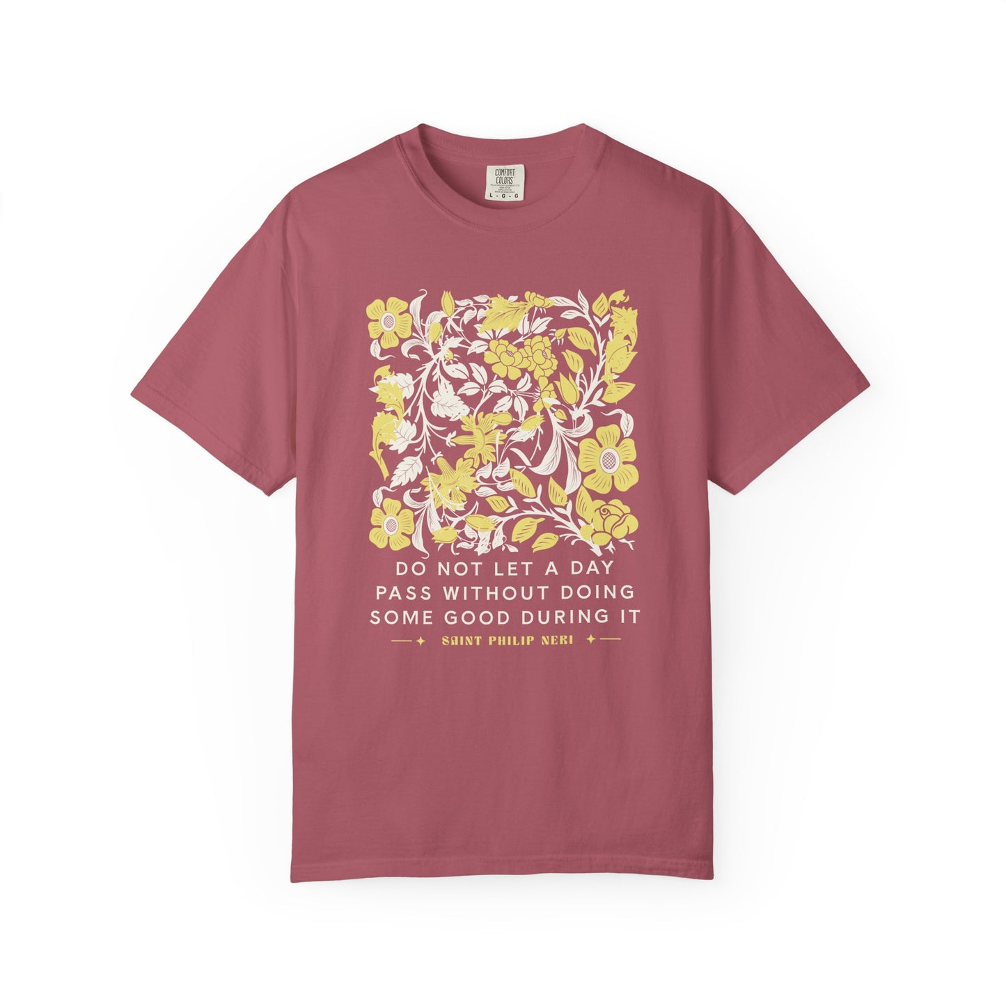 Saint Philip Neri Floral Graphic T-Shirt