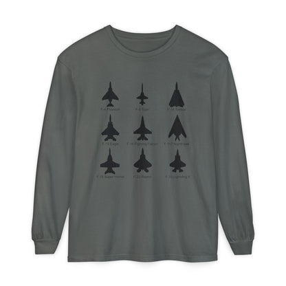 United States Fighter Jets Graphic Long Sleeve Tee