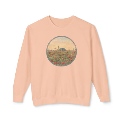 Field of Zinnias Graphic Lightweight Sweatshirt