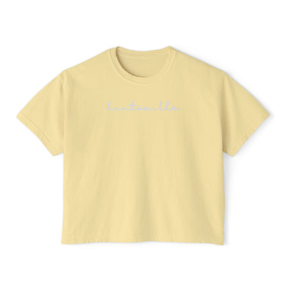 Huntsville Script Women's Boxy Crop T-Shirt
