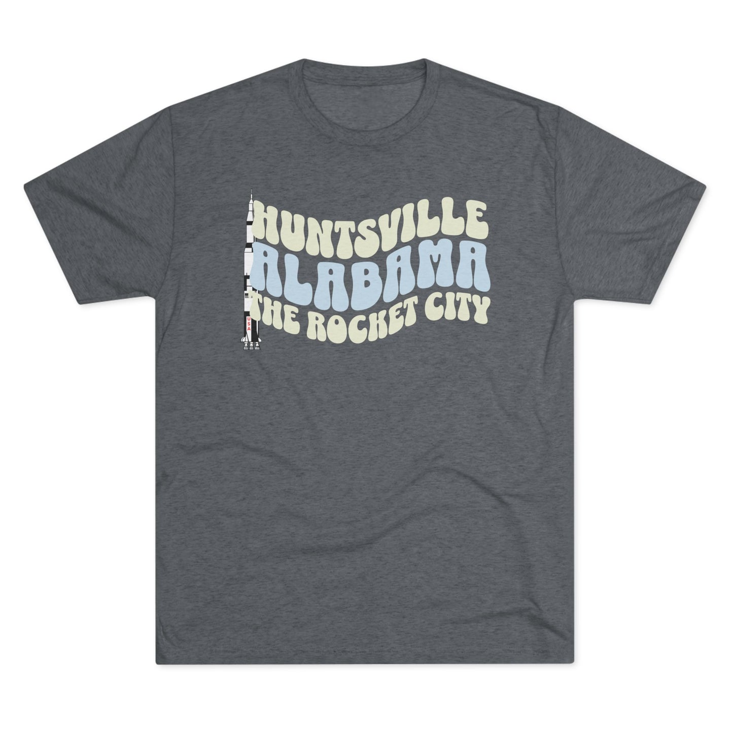Huntsville AL Rocket City Wavy Font T-Shirt