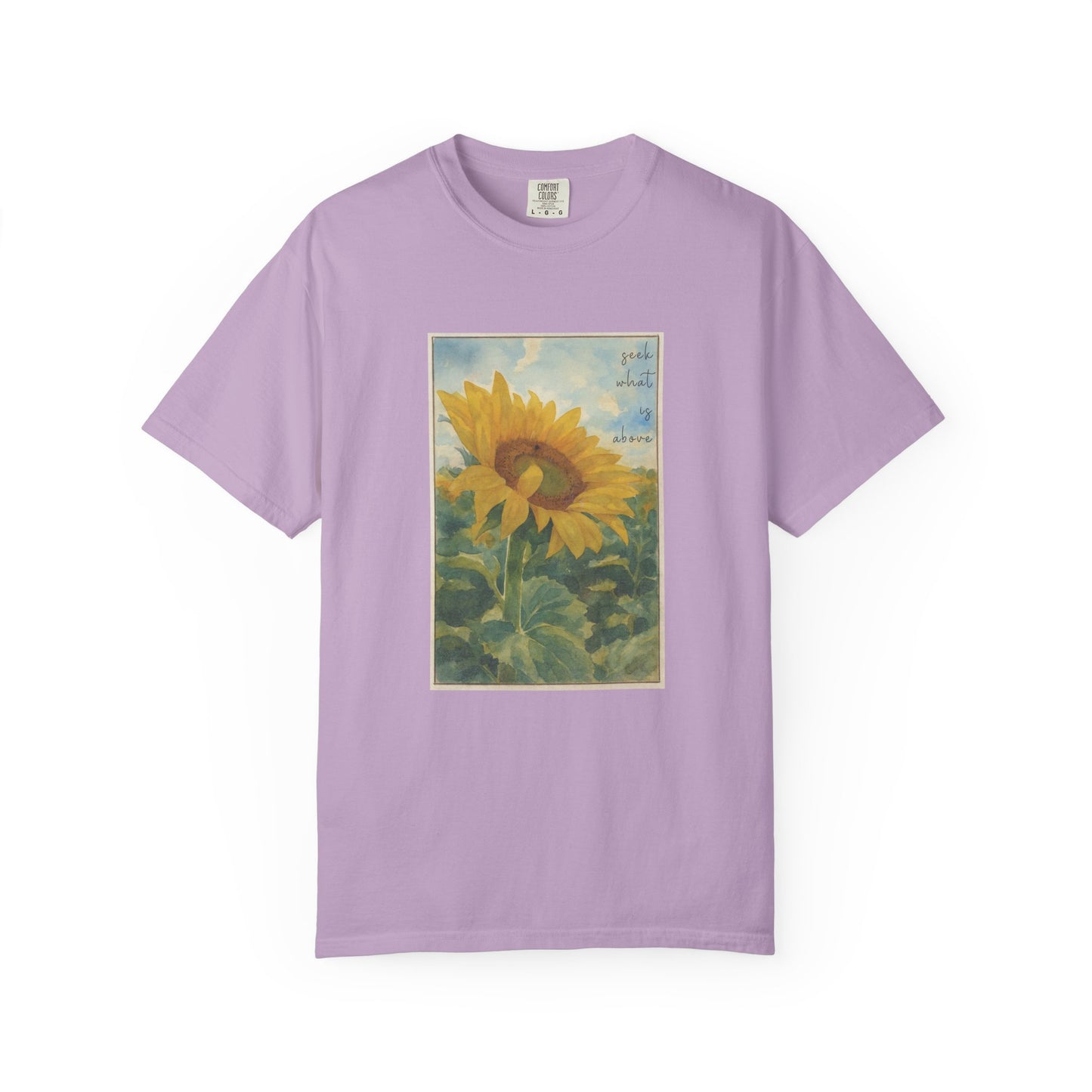 Sunflower (Seek what is Above) Watercolor T-Shirt