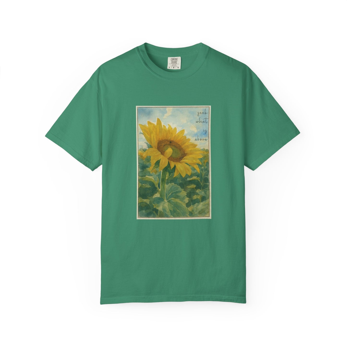 Sunflower (Seek what is Above) Watercolor T-Shirt