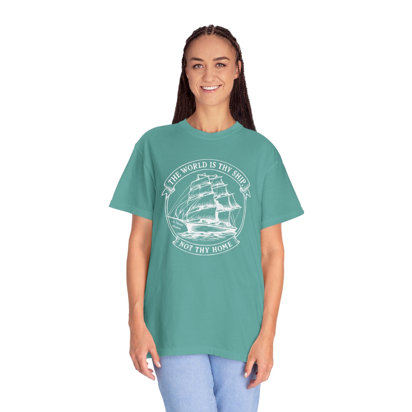 Saint Thérèse of Lisieux - World is Thy Ship - Graphic T-Shirt